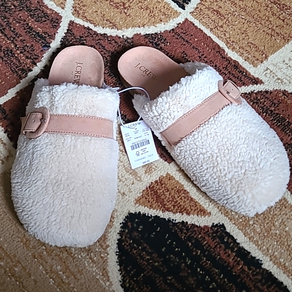 Sherpa Birkenstock slides